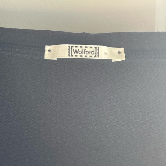 WOLFORD Black Cordoba Long Sleeve T-Shirt {$295} Nylon Blend Jersey Scoop Small - Picture 3 of 10